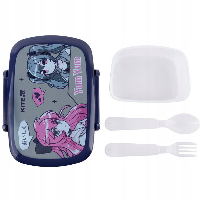 Lunchbox Śniadaniówka ze Sztućcami 750 ml Anime Girl Kite