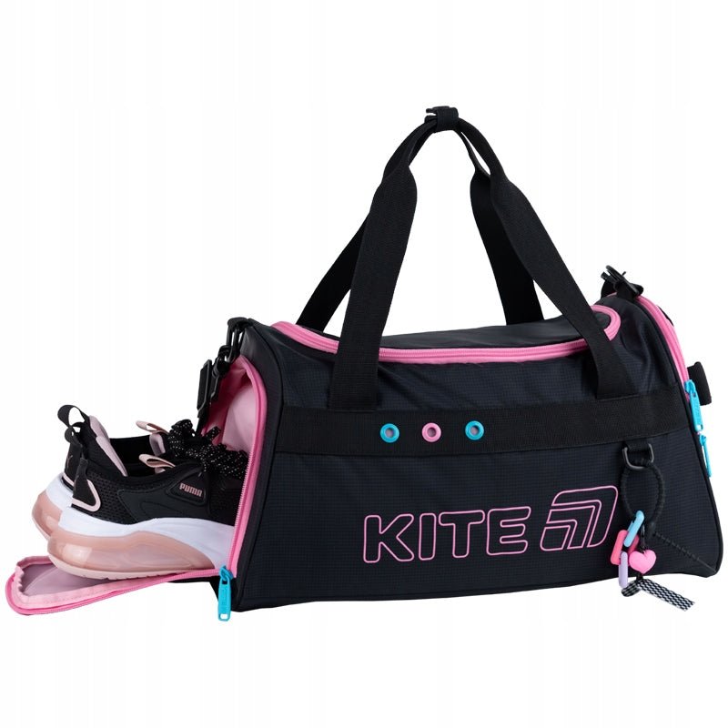 Stylowa torba Kite K25-2505-2 w pastelowych kolorach, z tekstylnymi uchwytami i przegrodą na obuwie