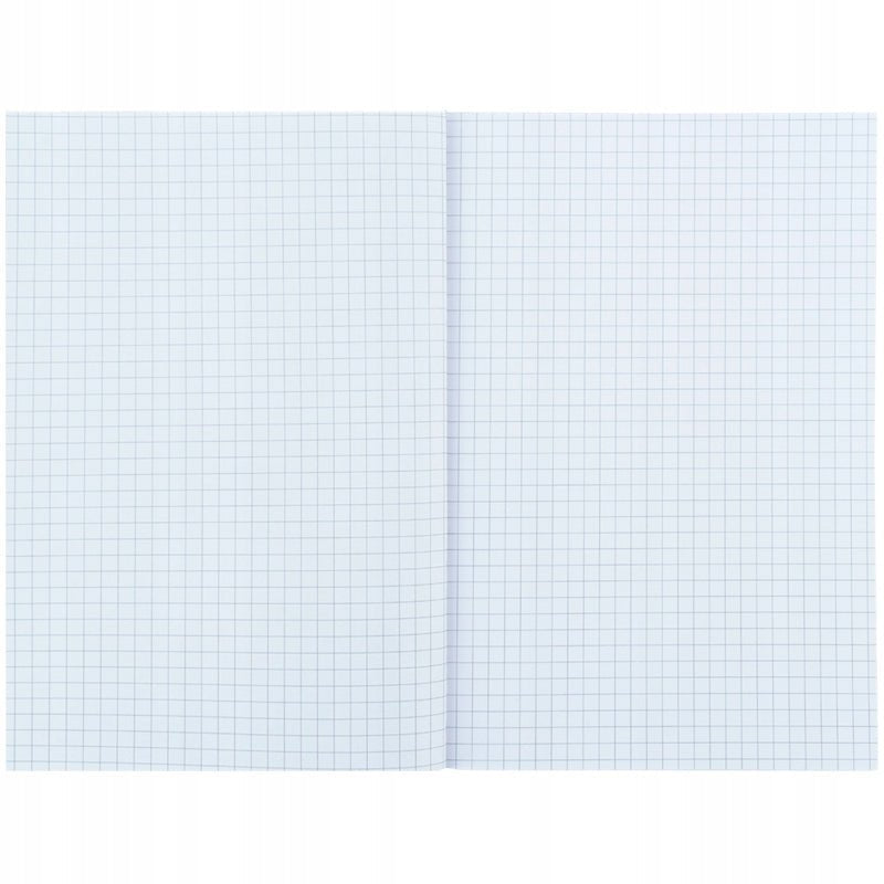 Biały papier w kratkę 80g – wewnątrz 96 kartek notatnika.