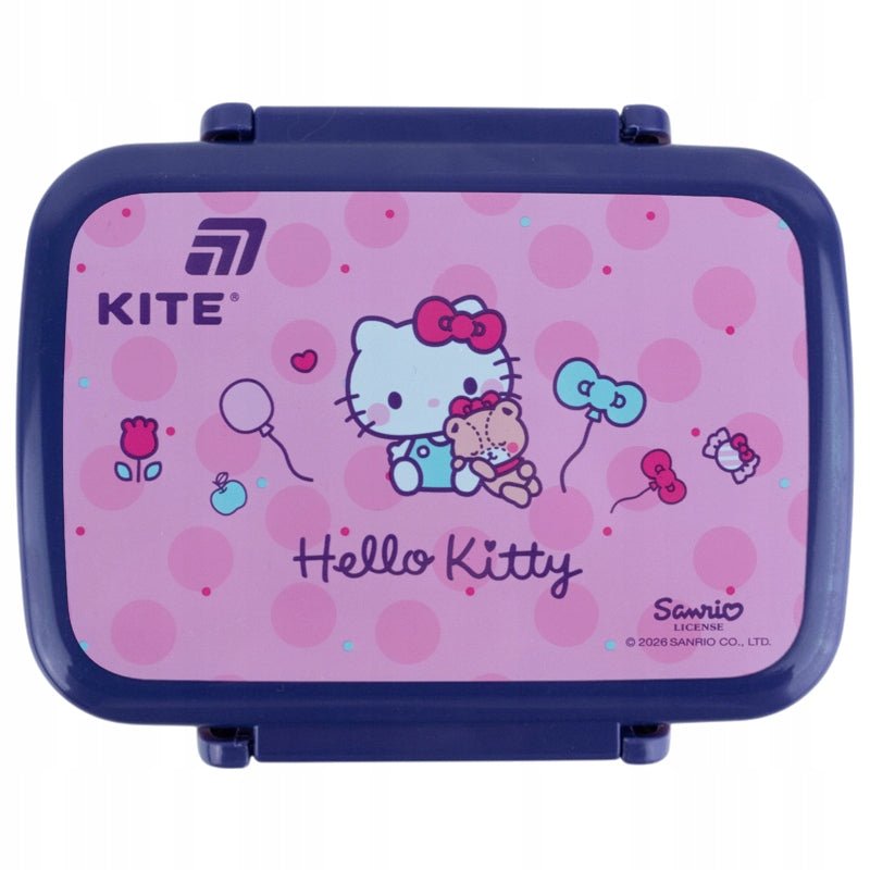 Urocza różowa pokrywka snackboxa Kite z postacią Hello Kitty.