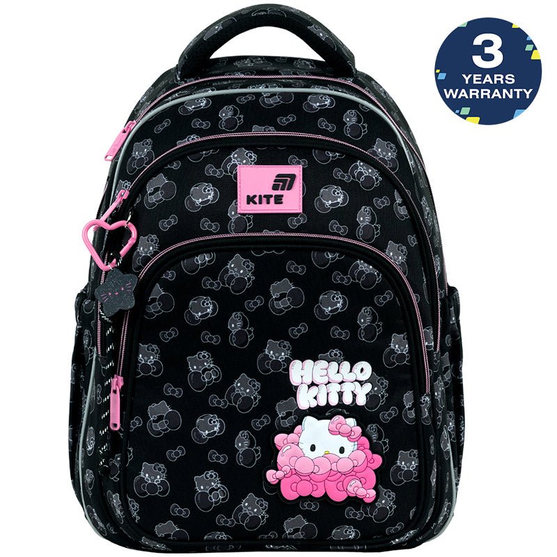 Batoh školský ortopedický čierny dievčenský 9-12 rokov Hello Kitty Kite