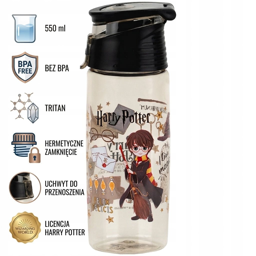 Wytrzymała butelka z tritanu Kite – cechy produktu Harry Potter.