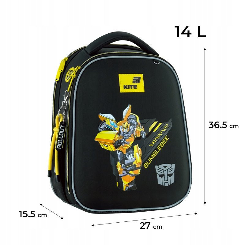Tornister szkolny Transformers Kite – wymiary i pojemność 14 l