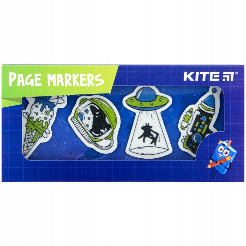 Zakładki indeksujące plastikowe 4x20 szt. 35х50 mm UFO Kite