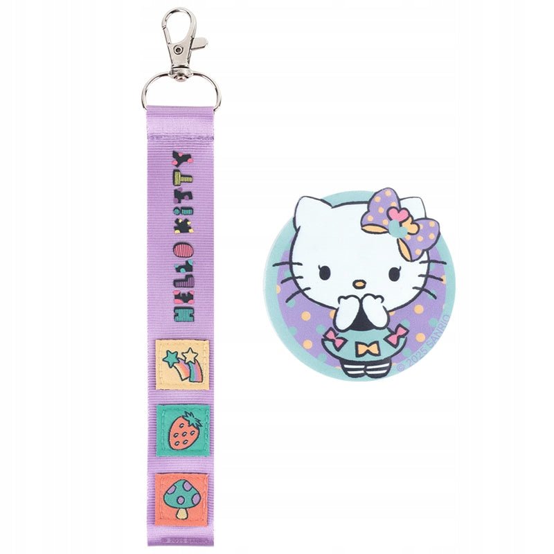 Zestaw naszywek na rzep z brelokiem dla dziewczynek Hello Kitty