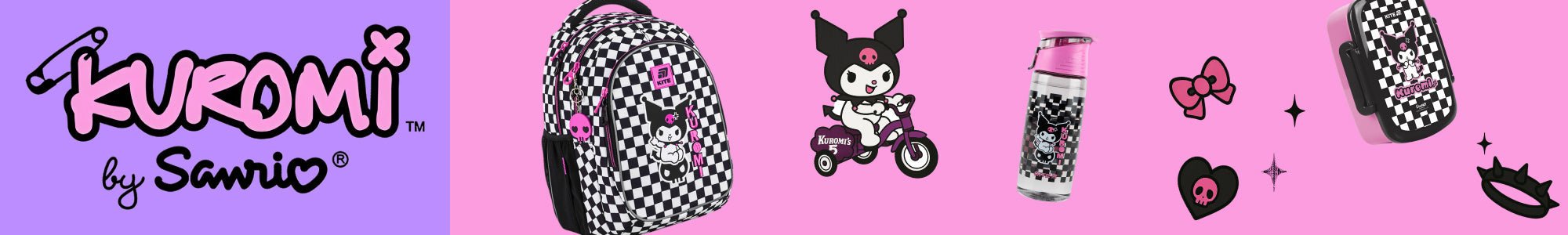 Kolekcja Kuromi Kite: plecaki, piórniki i akcesoria. Styl kawaii, modny design i ergonomia dla młodych indywidualistek.