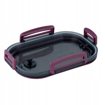Lunchbox z przegrodkami i ze sztuccami 1200ml różowy