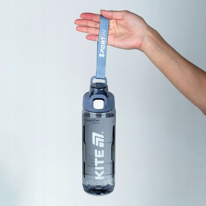 Bidon sportowy butelka na wodę tritan 800ml niebieska uchwyt słomka Kite