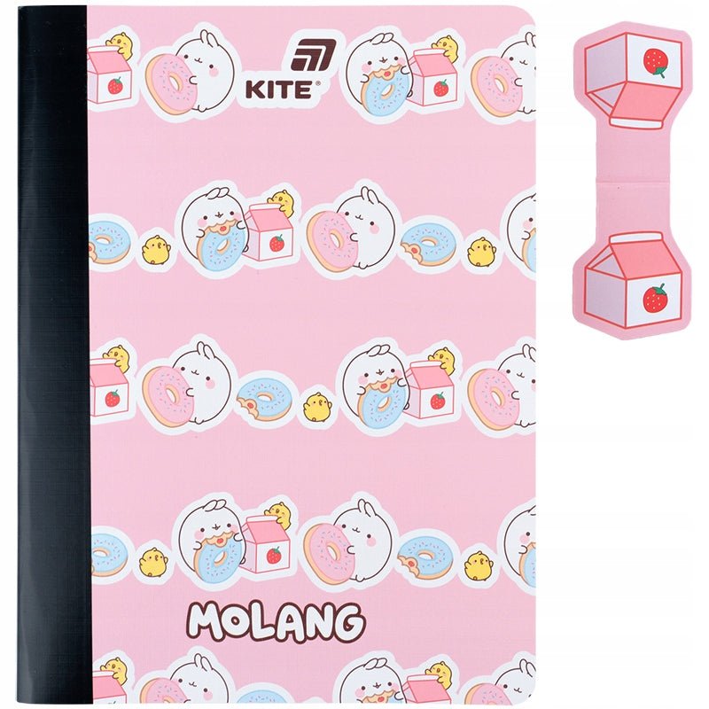 Notatnik Kite Molang z zakładką magnetyczną i kolorową okładką
