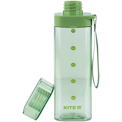 Butelka na wodę, kwadratowa 550 ml, zielony