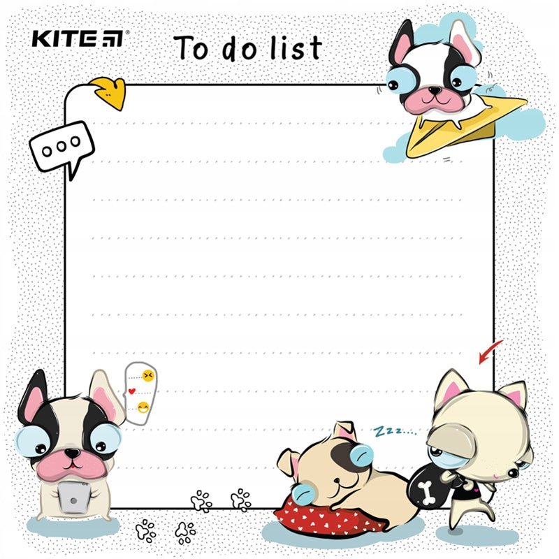Planer ścienny To do list dla dzieci A5 Funny dogs