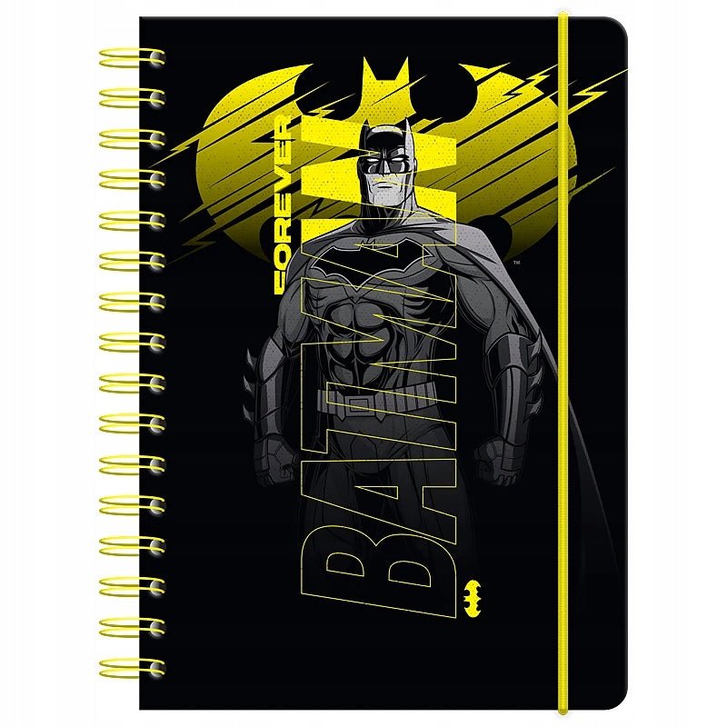 Notatnik spiralny Kite DC Batman z twardą okładką i gumką