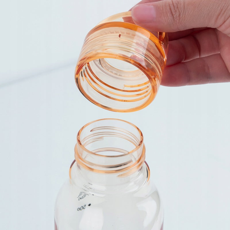 Pomarańczowa butelka przezroczysta na wodę tritan 670ml do szkoły Kite