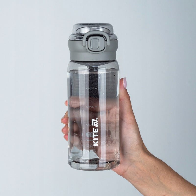 Bidon tritanowy 500 ml szary z sitkiem butelka na trening z ustnikiem Kite