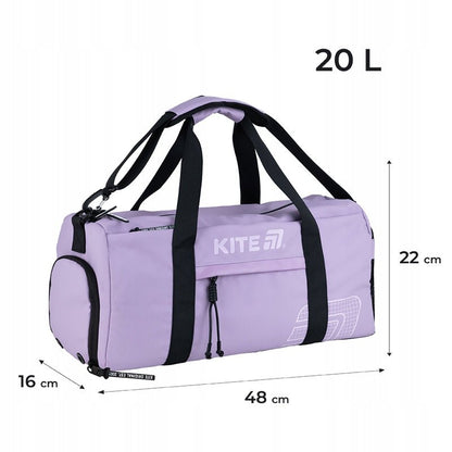 Lekka fioletowa torba Kite z poliestru, z ergonomicznymi uchwytami i dziewczęcym designem