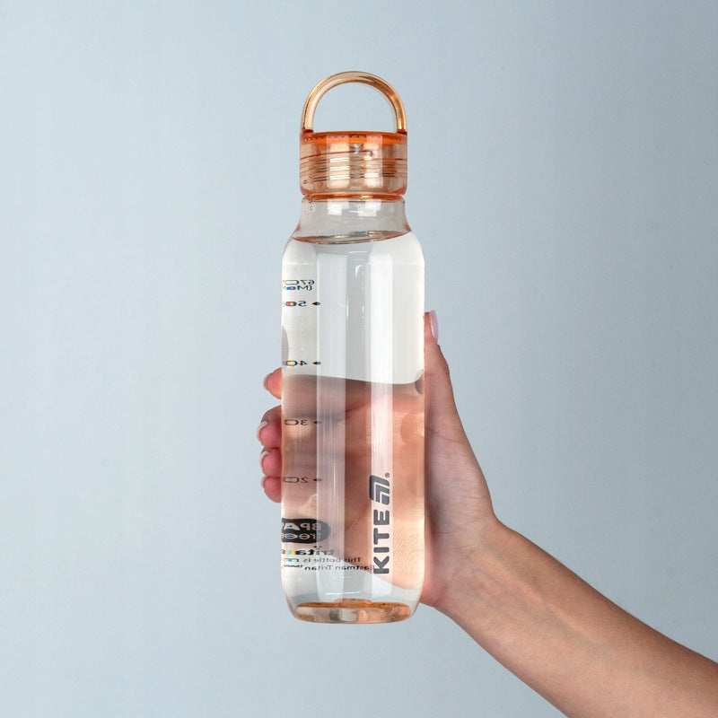Pomarańczowa butelka przezroczysta na wodę tritan 670ml do szkoły Kite