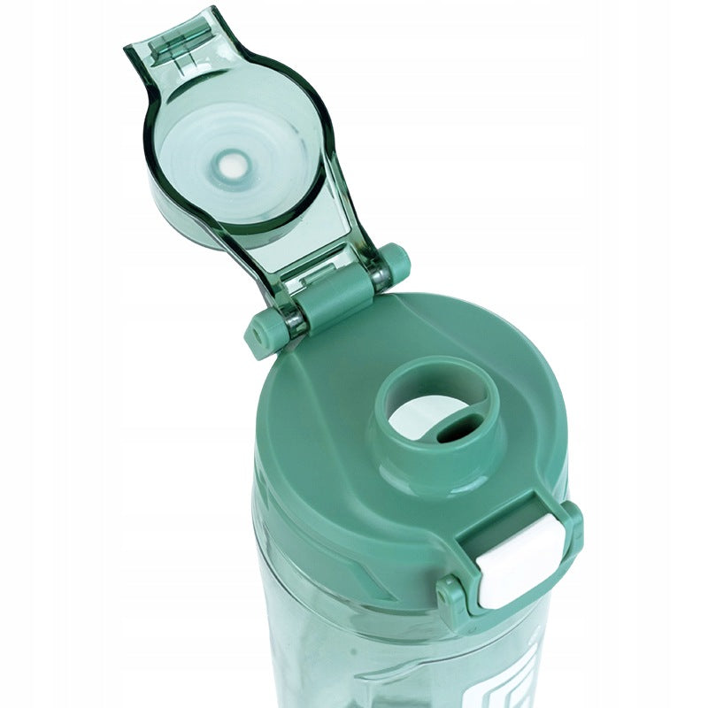 Bidon z tritanu na wodę z uchwytem 800 ml zielona butelka ze słomką Kite