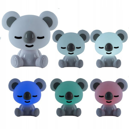 Lampka dziecieca na noc mis koala kolorowe swiatlo