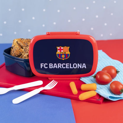 Lunchbox Śniadaniówka ze Sztućcami 750 ml FC Barcelona Kite
