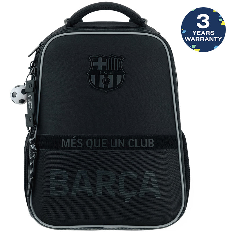 Ortopedický školský batoh FC Barcelona Kite pre chlapcov, čierny