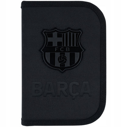 Frontowy panel z wypukłym nadrukiem 3D przedstawiającym piłkę nożną oraz oficjalny herb FC Barcelona.