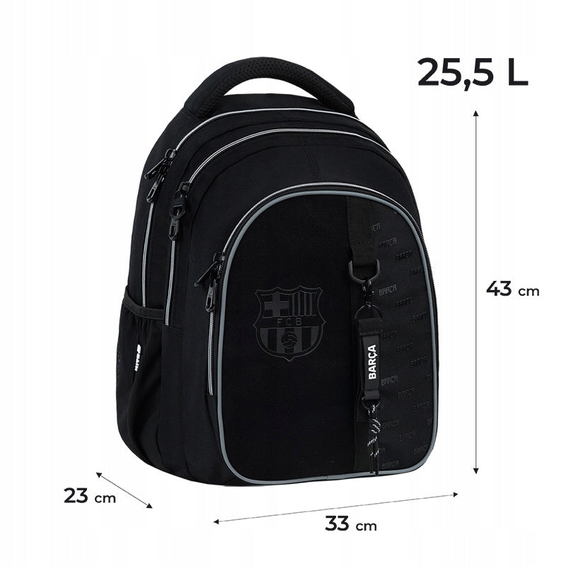 Plecak do szkoły BC26-8001L – grafika z wymiarami i niską wagą 890 g.