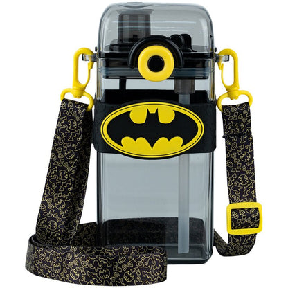 Butelka na wodę Kite Batman z ustnikiem i słomką dla dzieci