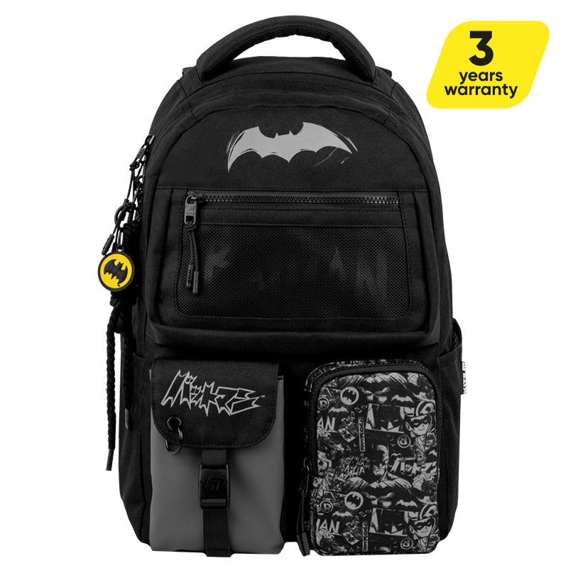 Batoh mládežnícky školský pre chlapcov 9–12 rokov čierny DC Batman Kite
