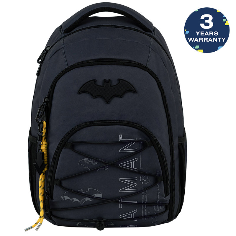 Batoh školský Kite DC Batman ortopedický sivý pre chlapcov svietiaci