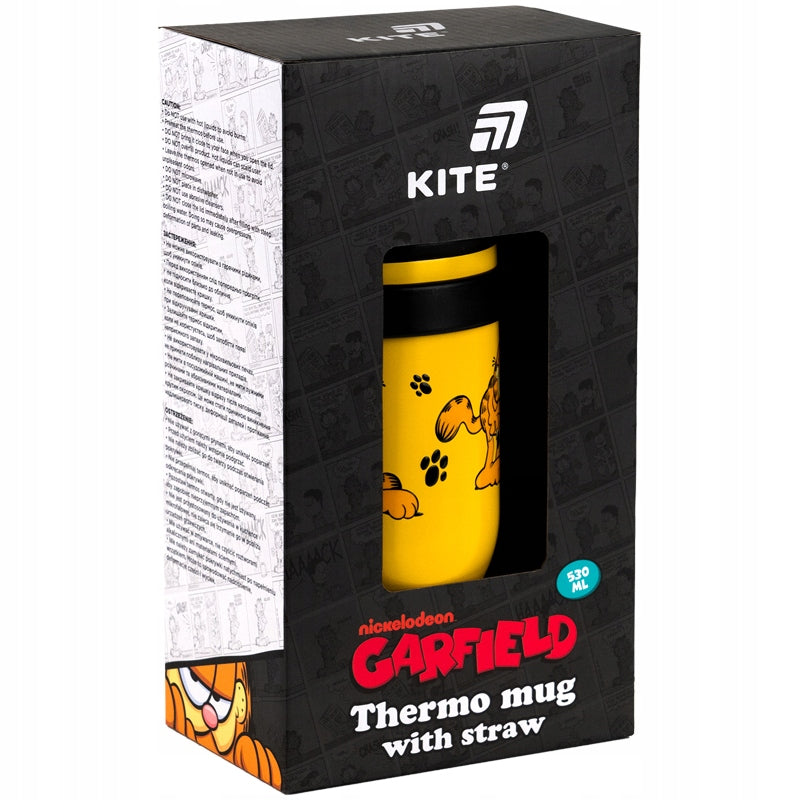 Modny kubek Garfield w oryginalnym kartoniku Kite, doskonały pomysł na upominek.