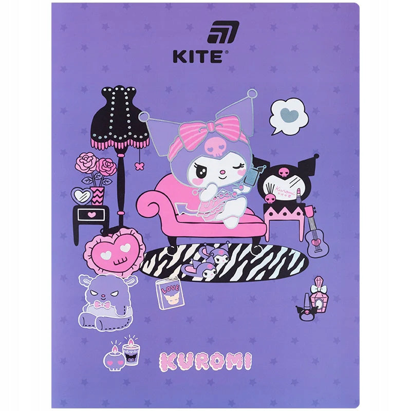 Teczka z koszulkami Kuromi A4 fioletowa Kite