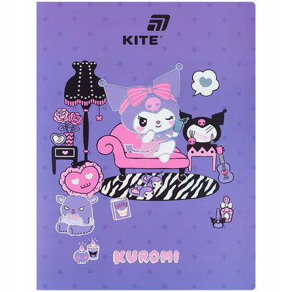Teczka z koszulkami Kuromi A4 fioletowa Kite