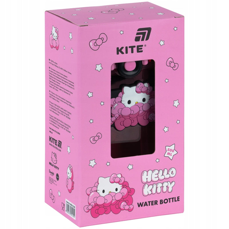 Bidon Hello Kitty w opakowaniu Kite – eleganckie pudełko z okienkiem, idealne na prezent.