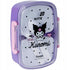 Fioletowy lunchbox Kite Kuromi z przezroczystą pokrywką.