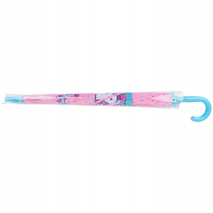 Zamknięta parasolka Hello Kitty w pokrowcu.