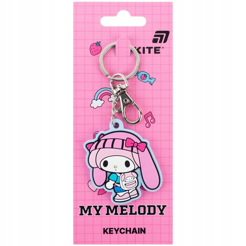 Tłoczona powierzchnia PVC breloka My Melody.