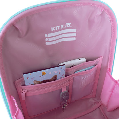 Wnętrze tornistra Hello Kitty Kite – kieszeń na telefon i drobiazgi