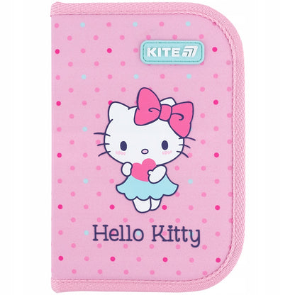 Przedni panel z wypukłym nadrukiem 3D przedstawiającym uroczą postać Hello Kitty w pastelowych barwach.
