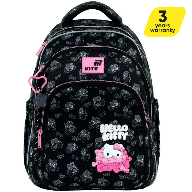 Batoh školský ortopedický čierny dievčenský 9-12 rokov Hello Kitty Kite