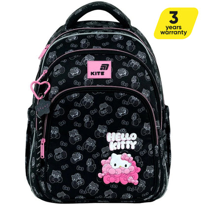 Batoh školský ortopedický čierny dievčenský 9-12 rokov Hello Kitty Kite