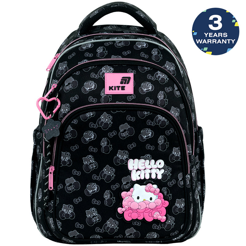 Batoh školský ortopedický čierny dievčenský 9-12 rokov Hello Kitty Kite