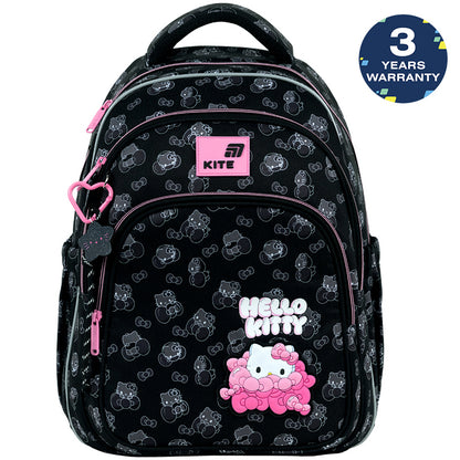 Batoh školský ortopedický čierny dievčenský 9-12 rokov Hello Kitty Kite
