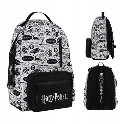 Plecak szkolny Harry Potter czarny – widok modelu z każdej perspektywy.