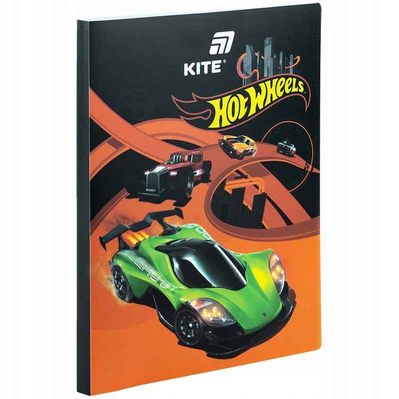 Teczka szkolna Hot Wheels A4 z przezroczystymi koszulkami