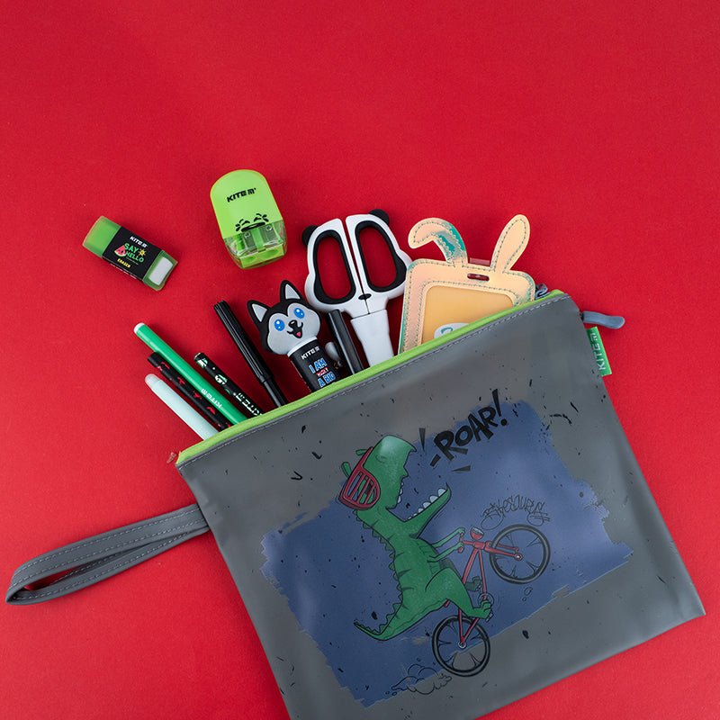 Silikonowa teczka Kite K22-469-02 z przyborami w środku, organizer na akcesoria
