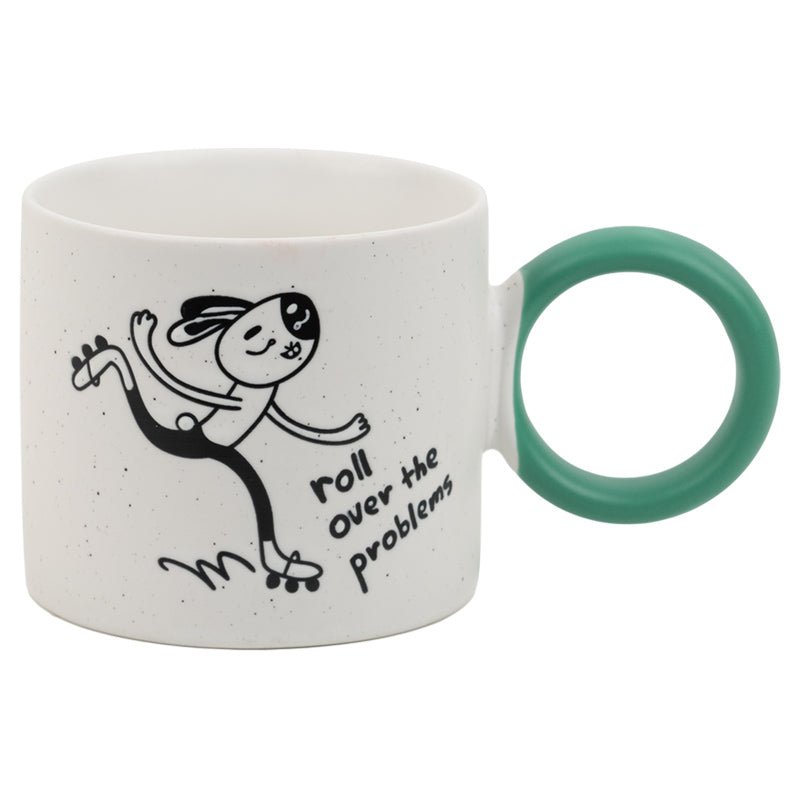 Kubek ceramiczny Kite 370 ml z tłoczeniem 3D i kolorowym nadrukiem
