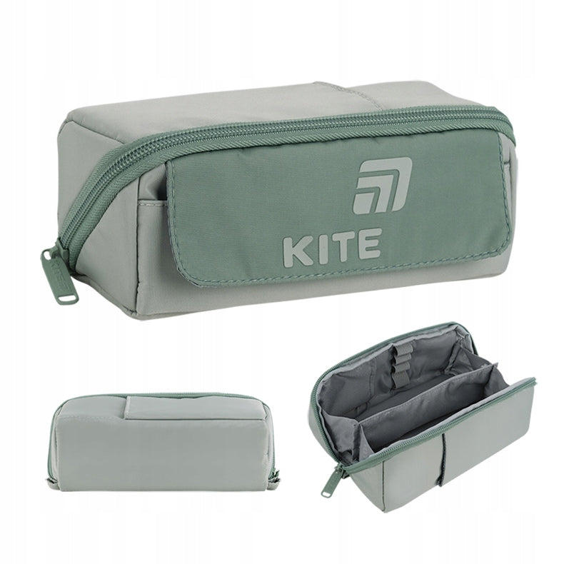 Zielony piórnik saszetka Kite Ripstop – prezentacja stylowego modelu.