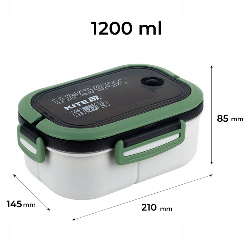Wymiary lunchboxa K26-184-2 z 3 komorami