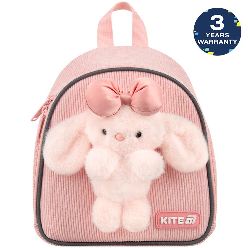 Batoh predškolský Kite Pink Bunny pre dievča ružový velúrový