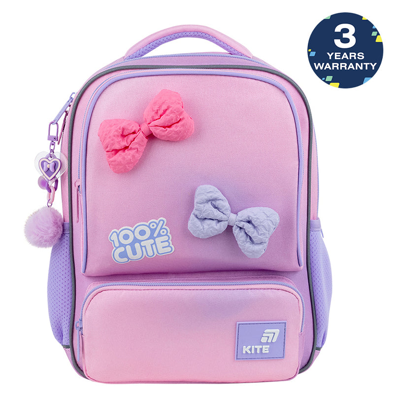 Batoh predškolský s mašličkami a bočnými vreckami pre dievča 4–7 rokov Kite Cute